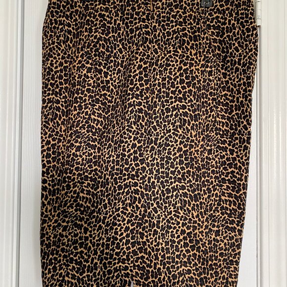 J.Crew Leopard Print Suede-like Pencil Skirt – Size 6 - Picture 4 of 4